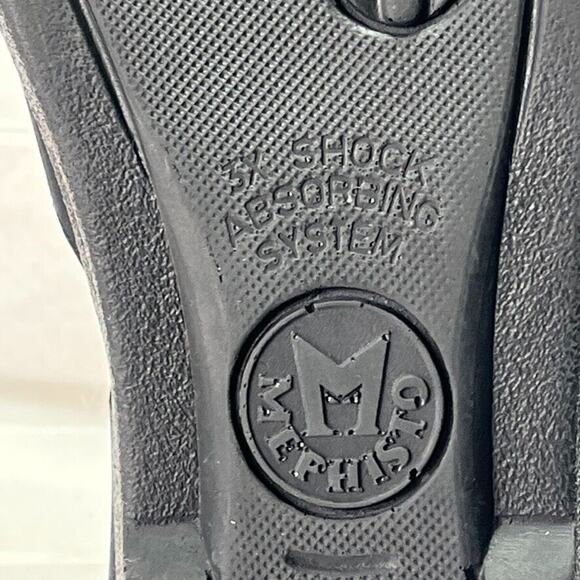 Mephisto Sandals Womens 10 Adjustable Double Strap Buckle Nubuck Leather Black - Picture 8 of 15